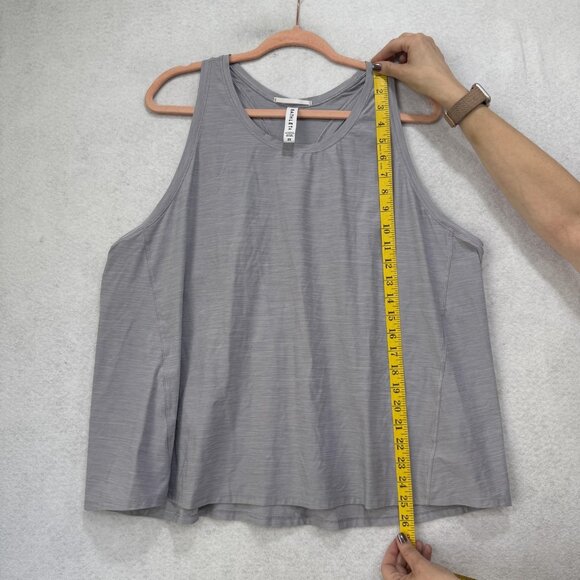 Athleta Tank Top Womens 2X Gray Racerback Athletic Workout Lightweight Stretch - Picture 3 of 8